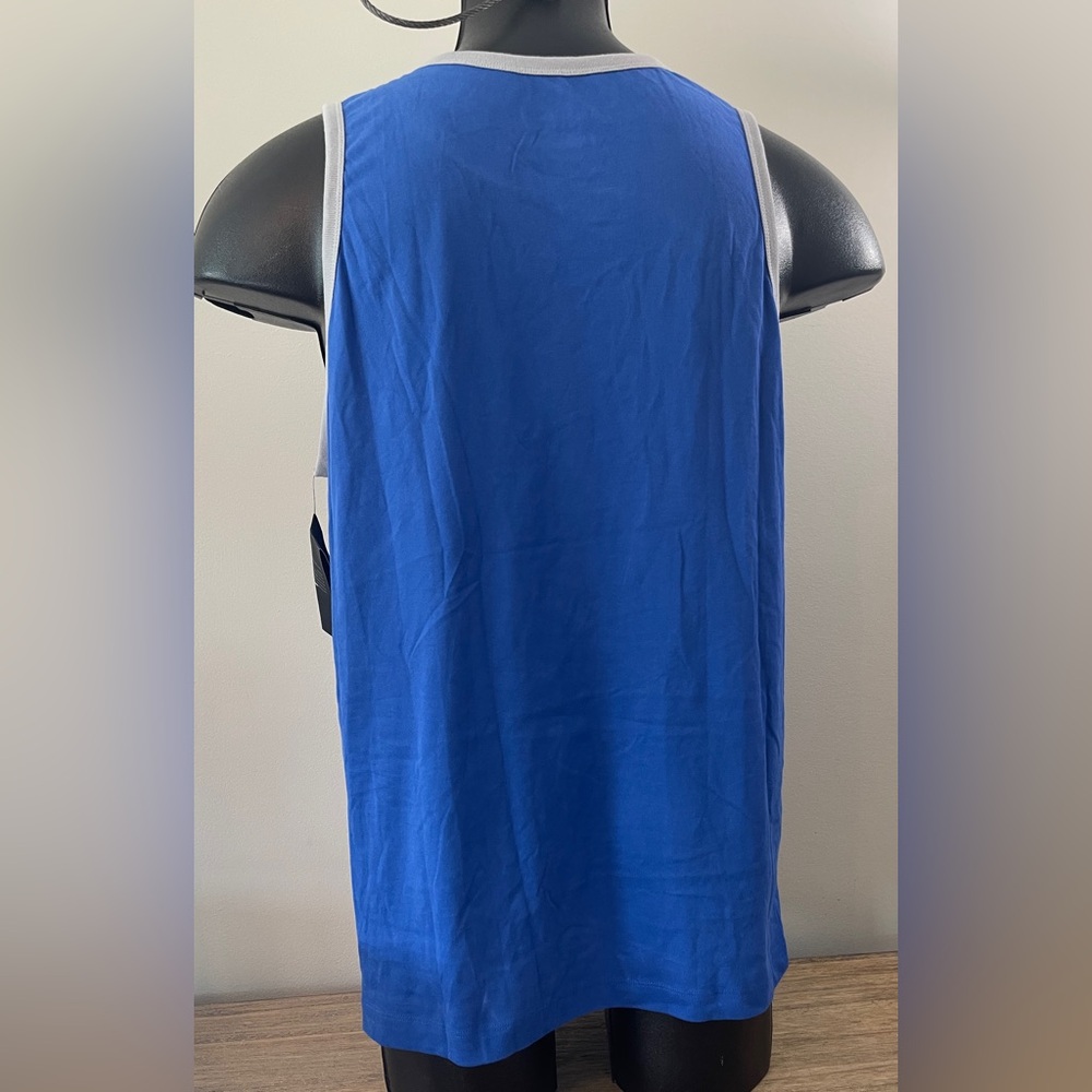 Nike Dri Cotton Basketball Tank Top, CT6119-480 Blue/Grey, Men’s Size XL - Picture 4 of 8